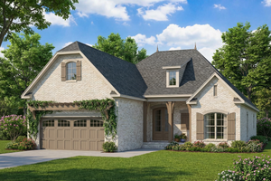 European Exterior - Front Elevation Plan #17-2453