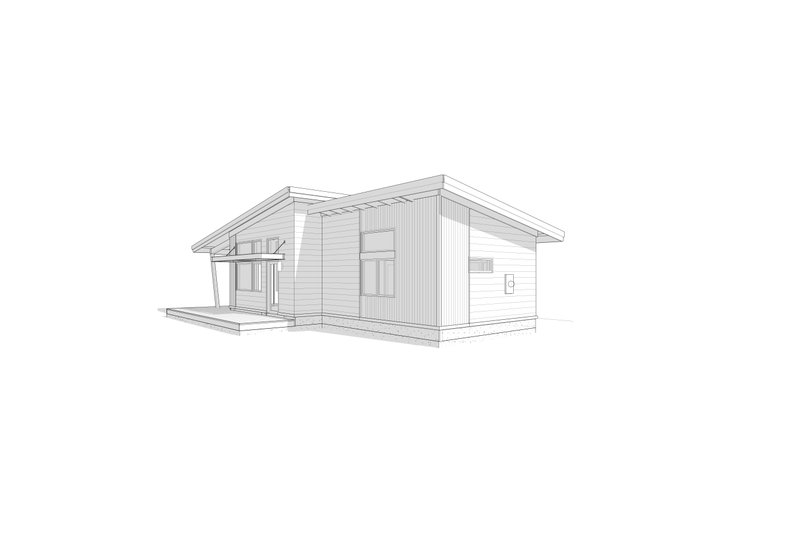 Architectural House Design - Exterior - Other Elevation 4 for Modern House Plan #895-143 - 1 bed, 1 bath