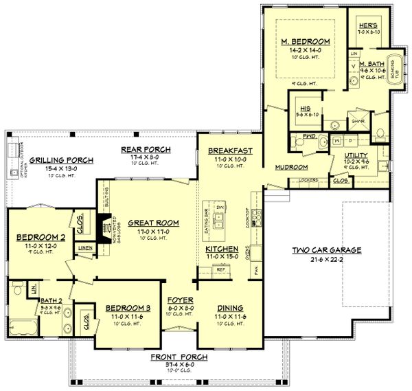 House Design - Farmhouse Floor Plan - Main Floor Plan #430-163
