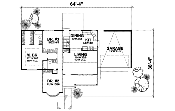 Traditional Floor Plan - Main Floor Plan #50-261
