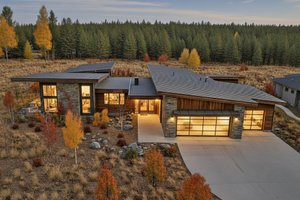 House Blueprint - Contemporary Exterior - Front Elevation Plan #892-35