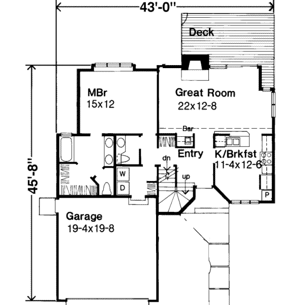 House Design - Floor Plan - Main Floor Plan #320-133