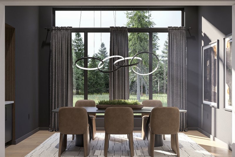House Blueprint - Interior - Dining Room for Modern House Plan #455-771 - 3 bed, 2.5 bath