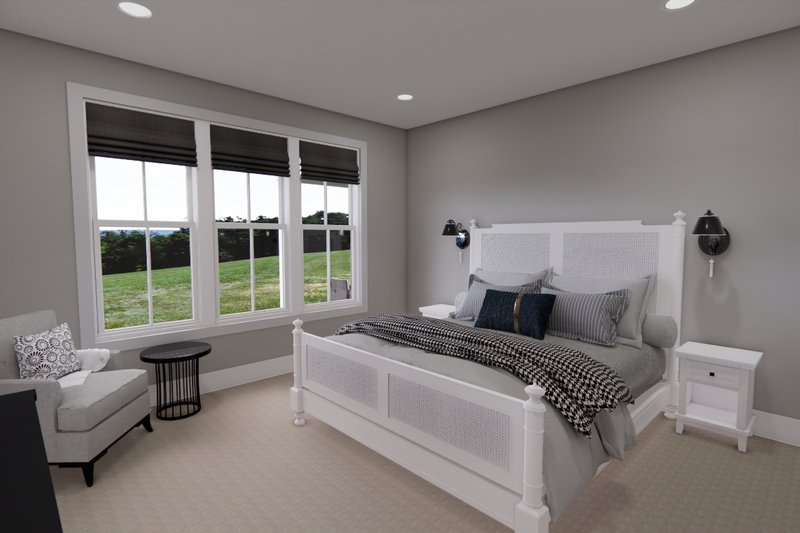 House Blueprint - Interior - Master Bedroom for Farmhouse House Plan #51-1227 - 4 bed, 2 bath