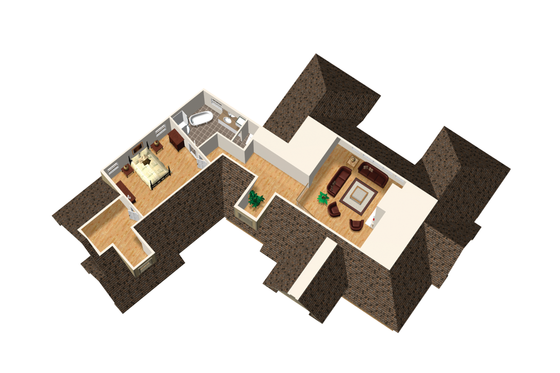 Floor Plan - Upper Floor 1 for Traditional House Plan #25-4472 - 5 bed, 3 bath