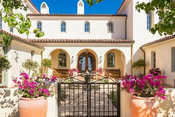 Exterior - Front Elevation 1 for Mediterranean House Plan #484-8 - 4 bed, 5 bath