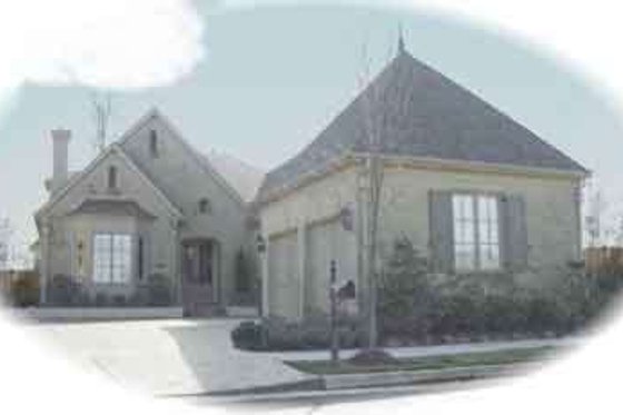 Exterior - Front Elevation for European House Plan #81-617 - 3 bed, 2 bath