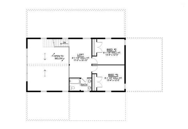 House Blueprint - Country Floor Plan - Upper Floor Plan #1064-285