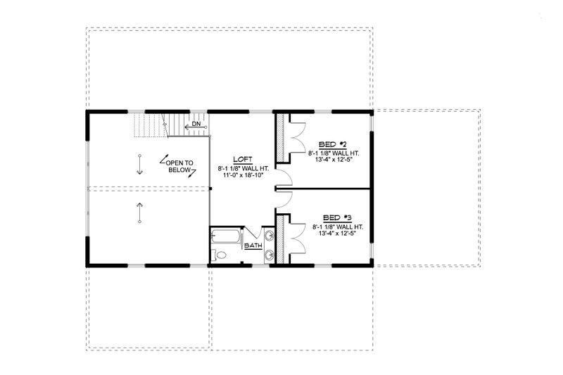 House Blueprint - Floor Plan - Upper Floor for Country House Plan #1064-285 - 3 bed, 2.5 bath
