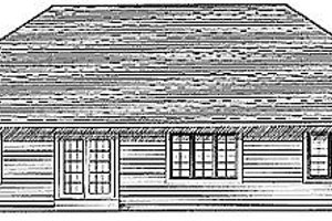 Exterior - Rear Elevation for Traditional House Plan #70-220 - 3 bed, 2 bath