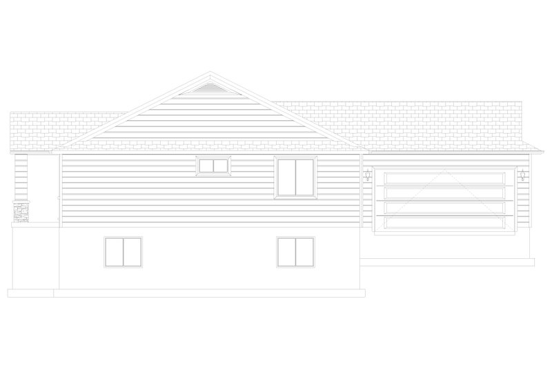 House Design - Exterior - Other Elevation 3 for Craftsman House Plan #1060-305 - 3 bed, 2 bath