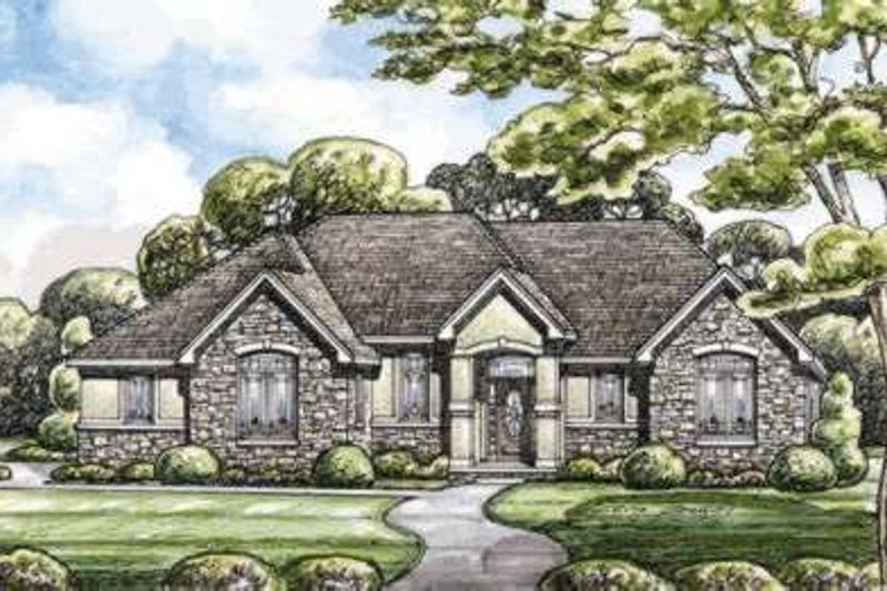 Dream House Plan - Traditional Exterior - Front Elevation Plan #20-1823