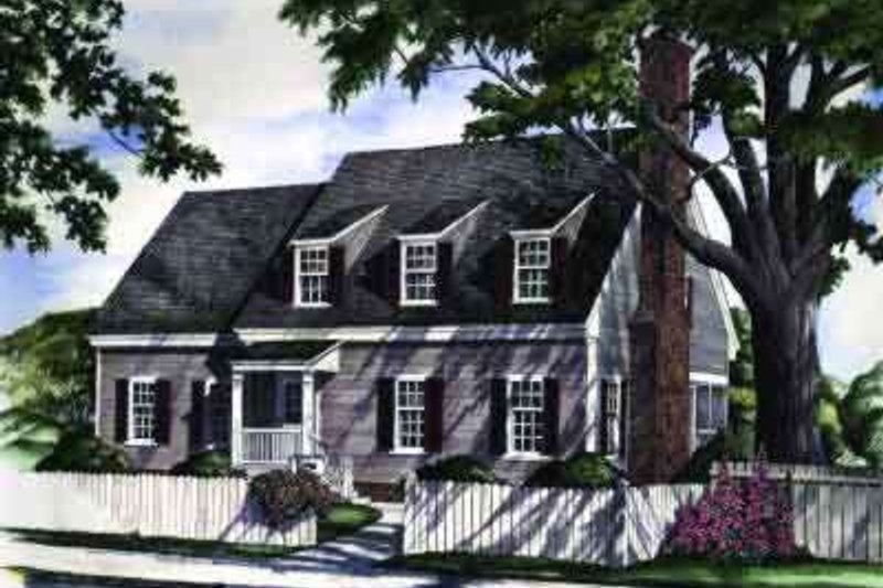 Architectural House Design - Colonial Exterior - Front Elevation Plan #137-215
