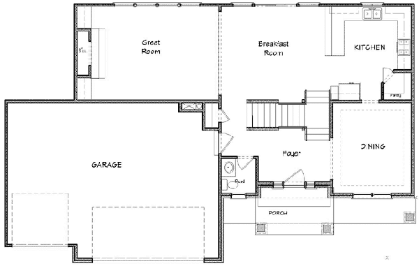 Traditional Floor Plan - Main Floor Plan #6-223