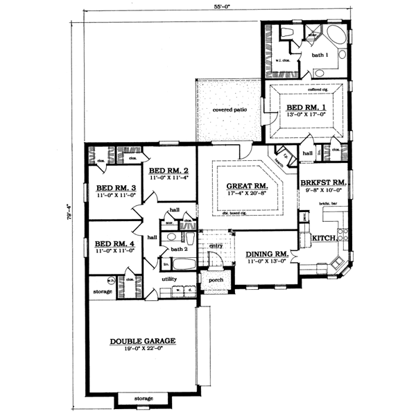 European Floor Plan - Main Floor Plan #42-138