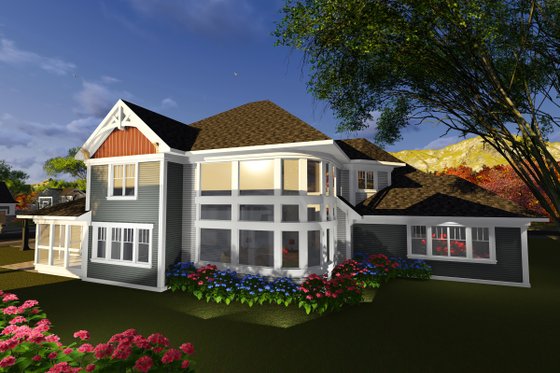 Exterior - Rear Elevation for Craftsman House Plan #70-1254 - 4 bed, 3.5 bath