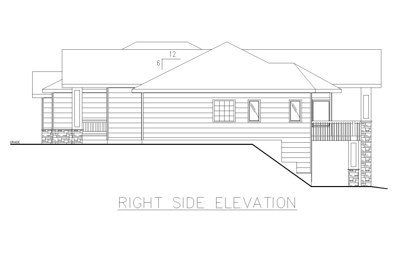 Home Plan - Exterior - Other Elevation 3 for Traditional House Plan #117-390 - 3 bed, 3.5 bath