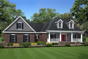 Country Exterior - Front Elevation Plan #21-383