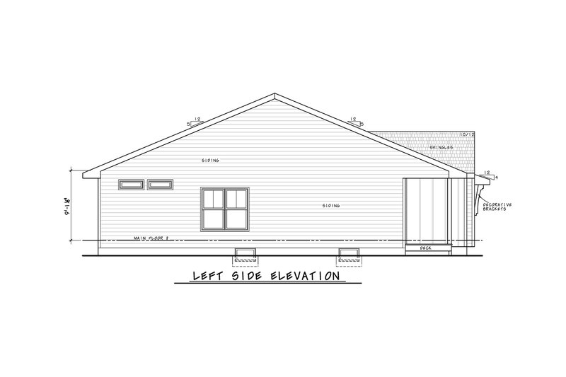 House Blueprint - Exterior - Other Elevation for Farmhouse House Plan #20-2596 - 4 bed, 2 bath
