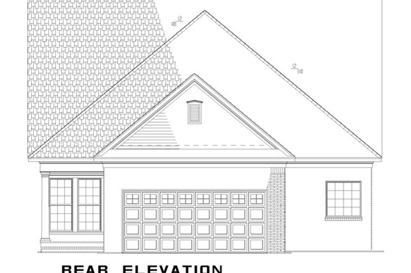 Architectural House Design - Exterior - Rear Elevation for Country House Plan #17-2867 - 3 bed, 2.5 bath