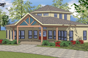 Contemporary Exterior - Front Elevation Plan #8-239