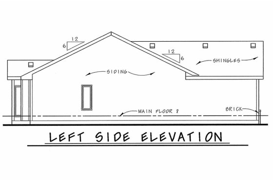 Exterior - Other Elevation for Traditional House Plan #20-1714 - 2 bed, 2 bath