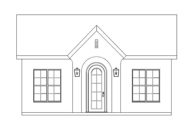 Home Plan - Exterior - Other Elevation for Country House Plan #1123-7 - 1 bed, 1 bath