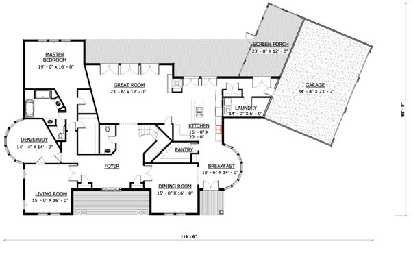 Traditional Floor Plan - Main Floor Plan #524-13