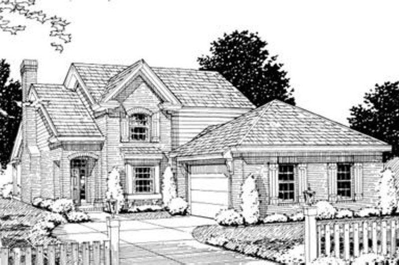 Dream House Plan - Traditional Exterior - Front Elevation Plan #20-1358