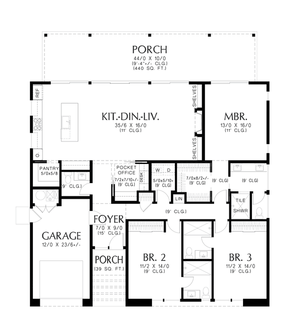 Dream House Plan - Contemporary Floor Plan - Main Floor Plan #48-1161