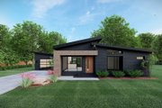 Contemporary Style House Plan - 3 Beds 2 Baths 1131 Sq/Ft Plan #923-166 