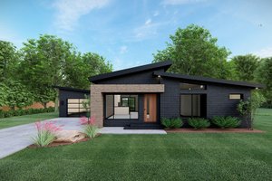 Contemporary Exterior - Front Elevation Plan #923-166