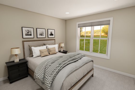 Interior - Bedroom 3 for Bungalow House Plan #51-1358 - 4 bed, 2.5 bath