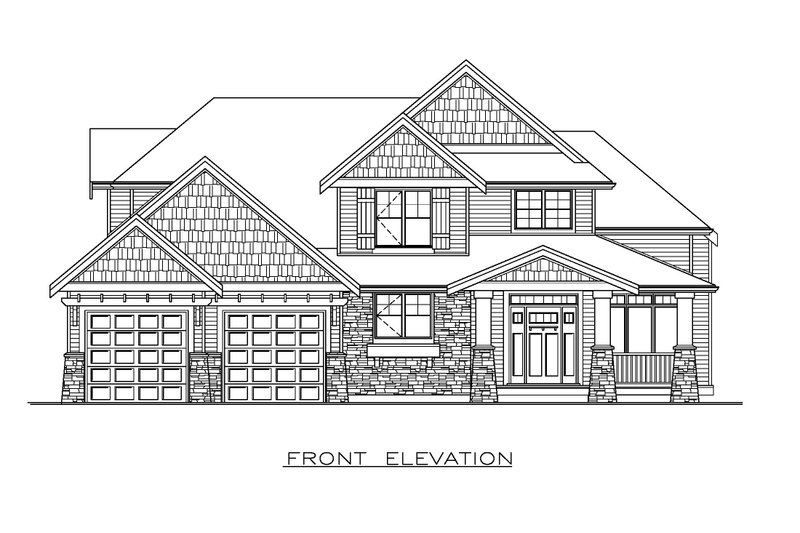 Home Plan - Exterior - Front Elevation 3 for Craftsman House Plan #1100-187 - 4 bed, 2.5 bath