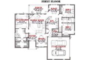 Traditional Style House Plan - 3 Beds 3 Baths 1938 Sq/Ft Plan #63-301 