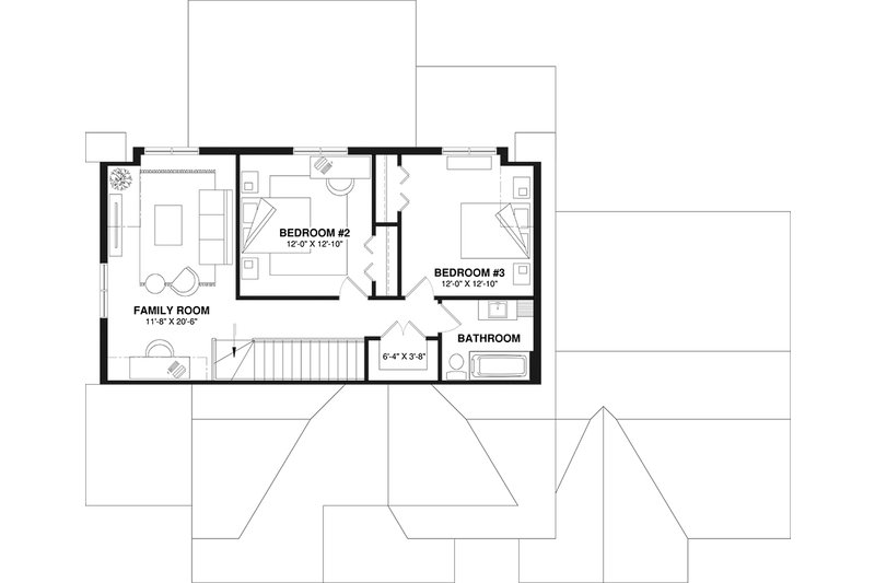Dream House Plan - Floor Plan - Upper Floor for Ranch House Plan #23-2837 - 4 bed, 3 bath