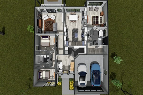 House Blueprint - Modern Floor Plan - Main Floor Plan #513-2433