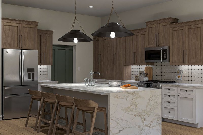 Architectural House Design - Interior - Kitchen 1 for Barndominium House Plan #455-262 - 3 bed, 2 bath