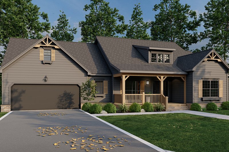 Dream House Plan - Craftsman Exterior - Front Elevation Plan #923-311