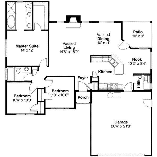 Home Plan - Modern Floor Plan - Main Floor Plan #124-478