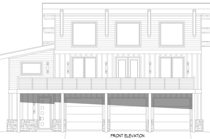 Architectural House Design - Exterior - Front Elevation 3 for Contemporary House Plan #932-1245 - 3 bed, 3.5 bath