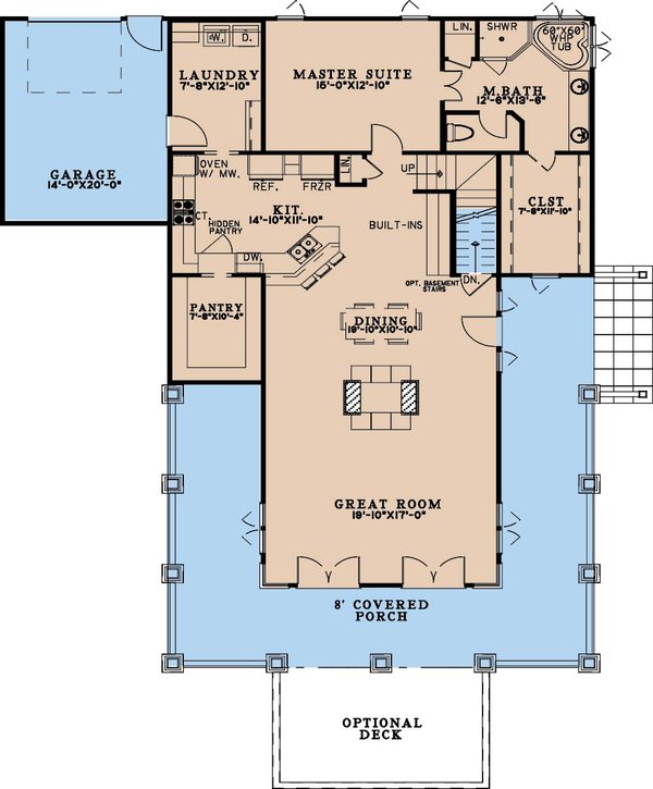 Country Floor Plan - Upper Floor Plan #923-385