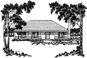 Cottage Exterior - Front Elevation Plan #36-121