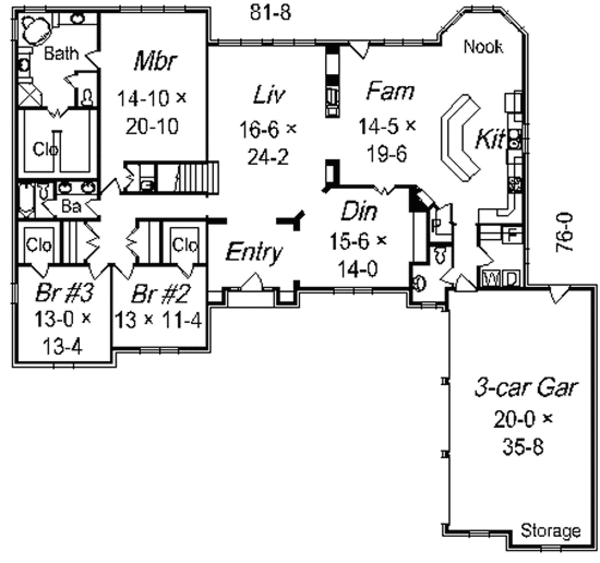 European Floor Plan - Main Floor Plan #329-311
