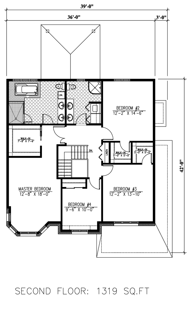 Cottage Floor Plan - Upper Floor Plan #138-386