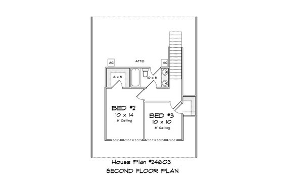 Floor Plan - Upper Floor for Cottage House Plan #513-2396 - 3 bed, 2.5 bath