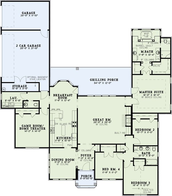 House Plan Design - Traditional Floor Plan - Main Floor Plan #17-585