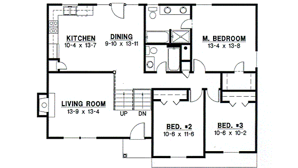 Traditional Floor Plan - Main Floor Plan #67-661
