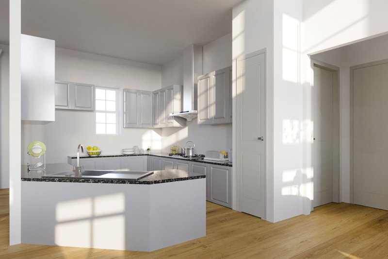 Architectural House Design - Interior - Kitchen for Craftsman House Plan #54-557 - 3 bed, 2 bath