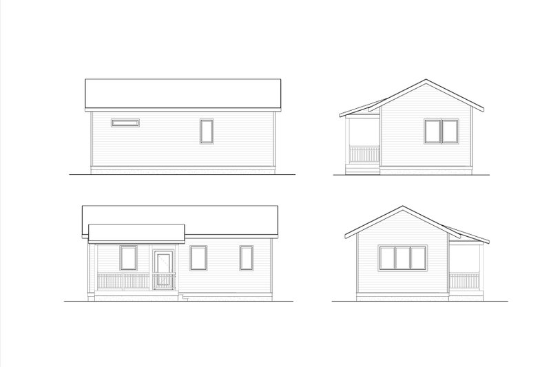 House Plan Design - Exterior - Other Elevation for Bungalow House Plan #936-60 - 1 bed, 1 bath